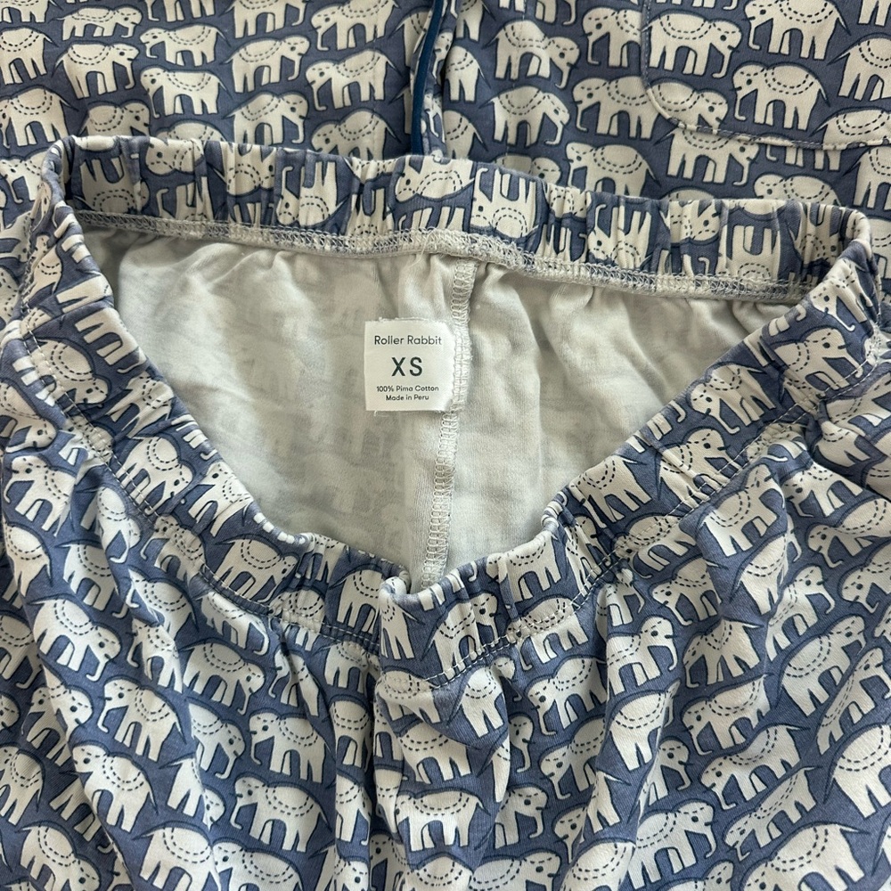 Blue Elephant Print Roller Rabbit - Picture 4 of 4